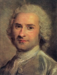 Jean Jacques Rousseaun muotokuva, 1712-78 (painettu)